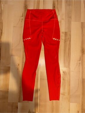 Nike Red High-Waist Reflective Leggings